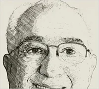 Retrato gravado de Paulo Hermas Bonilha, fundador da Locatruck